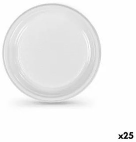 Set di piatti riutilizzabili Algon Bianco Plastica (24 Unità)