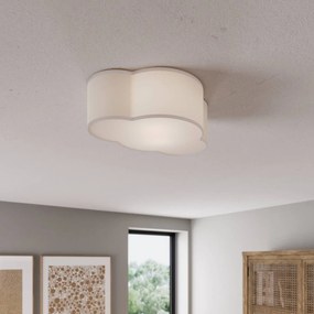 TK Lighting Plafoniera Cloud in tessuto, lunghezza 41 cm, grigio