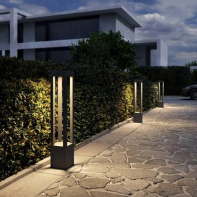Lampioncino da giardino Lienna Arcchio, Alluminio / Grigio / Zincato, Alluminio, Moderno, Lampada LED da esterni