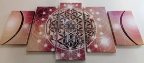 Quadri 5 pezzi – Mandala affascinante