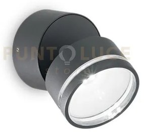 Lampada da parete 6 luci omega ap round antracite 3000k