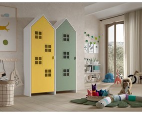 Armadio per bambini giallo-verde 115x171,5 cm CASAMI BRUGES - Vipack