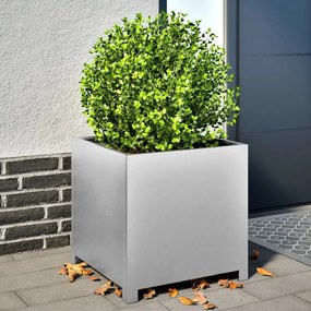 Fioriera Da Giardino 50x50x50 Cm İn Acciaio Zincato /