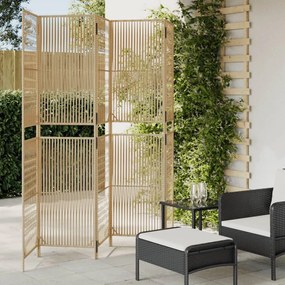 Divisorio Per Ambienti A 5 Pannelli Beige İn Polyrattan /