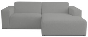 Divano angolare grigio in tessuto bouclé (angolo destro) Roxy - Scandic