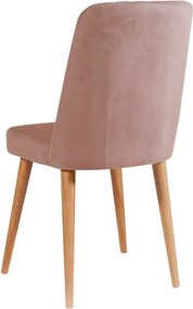 Sedia da pranzo in velluto rosa chiaro Stormi Sandalye - Kalune Design