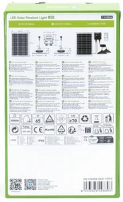 Aigostar - Lampadario solare LED con sensore 2xLED/35W/12V 6000 mAh 6500K diametro 15 cm