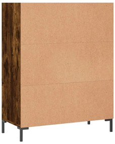 Libreria Rovere Fumo 69,5x32,5x90 cm in Legno Multistrato