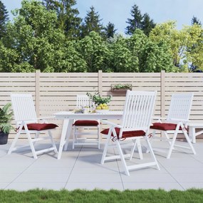 Cuscini Per Pallet 4 Pz Rosso Vino 50x50x7 Cm Tessuto Oxford /