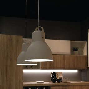 Lampadario Industriale Legend bianco paralume bianco E27 LUCE AMBIENTE DESIGN