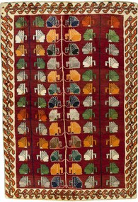 Gabbeh Tappeto persiano 230 x 160 Rosso (Iran) Annodato A Mano