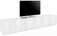 Mobile Porta Tv Ping 240 6 Ante Colore Bianco Lucido