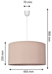 Lampadario su corda ALBA 1xE27/15W/230V d. 45 cm beige