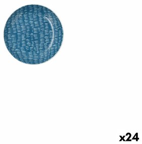 Piatto Piano Ariane Ripple Ceramica Azzurro (10 cm) (24 Unità)