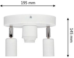 Faretto CENTRO 3xE27/15W/230V bianco