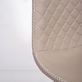 Sedie Da Interno Imbottite In Similpelle Tortora Gambe Nere Amanda PU Bizzotto - 4 Pz