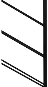 Portabottiglie in metallo nero da parete 8 bottiglie 36x160x6 cm Malbeo - Light &amp; Living