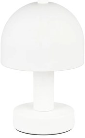 Lampada da tavolo bianca con paralume in vetro (altezza totale 19 cm) Glenn – Trio