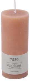 Candela rosa cipria Ruggine, tempo di combustione 58 h Rustic - Rustic candles by Ego dekor