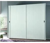 Armadio 2 porte scorrevoli moderno in legno frassino bianco 287x67x258 - Mobili 2G