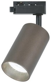 Faretto PIPE per sistema binario monofase 1xGU10/10W/230V marrone