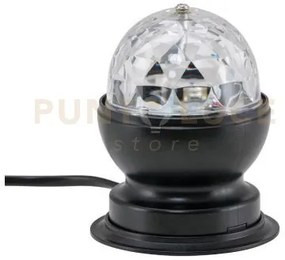 Led rgb luce da discoteca ø 8,8 cm 3w 3000k 400lm nero in plastica