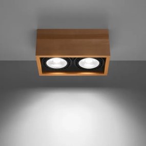 Sollux SL.0916 - Plafoniera QUATRO 2xGU10/40W/230V faggio