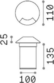 Ideal Lux - Faretto da incasso calpestabile a LED ROCKET LED/3W/230V CRI 90 IP67 cromo satinato