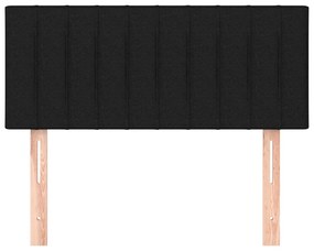 Testiera nera 90x5x78/88 cm in tessuto