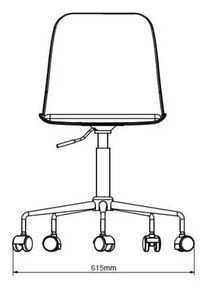 Sedia da ufficio verde Whistler - Unique Furniture