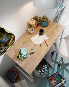 Kave Home - Scrivania rettangolare Talbot 120 x 60 cm bianco