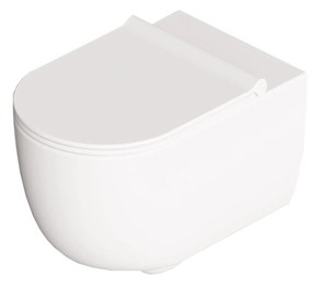 Wc Sospeso Senza Brida Alice Ceramica "Unica 55" Bianco Lucido
