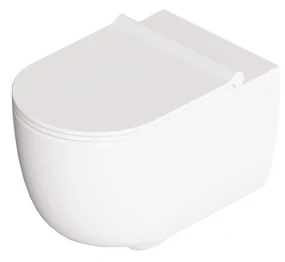 Wc Sospeso Senza Brida Alice Ceramica "Unica 55" Bianco Lucido