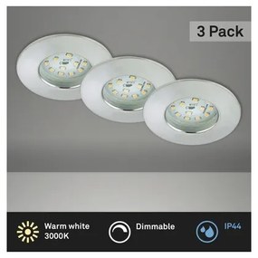 Briloner 8316-039-SET 3x Lampada LED dimmerabile da bagno LED/5,5W/230V IP44