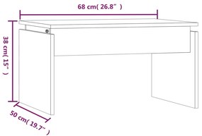 Tavolino da Salotto Rovere Marrone 68x50x38 cm in Multistrato