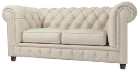Divano in velluto crema 184 cm Cambridge - Ropez
