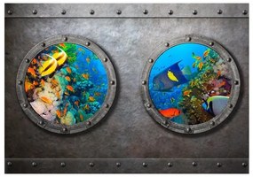 Fotomurale adesivo  Window to the underwater world  Larghezza x Altezza Home decor 441x315