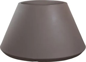 Vaso in resina da esterno interno tondo conico d.60x35h Stromboli Tortora