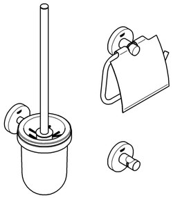 GROHE 41204DC0 - Set di accessori per WC 3-in-1 START in acciaio inox