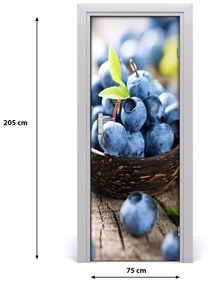 Adesivo per porta interna Frutti di bosco 75x205 cm