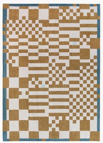 Tappeto jacquard a tessitura piatta con motivo grafico Chess