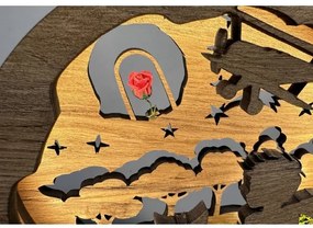 Li-Go 23634/DUB2 - Lampada decorativa da tavolo dimmerabile a LED/12W/230V 20x22 cm rovere