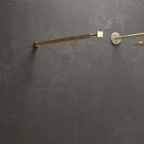 Doccia walkin 70 cm con profilo finitura oro satinato | KW-100G - KAMALU