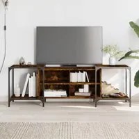 Mobile Porta TV Rovere Fumo 153x37x50 cm in Legno Multistratocod mxl 133395