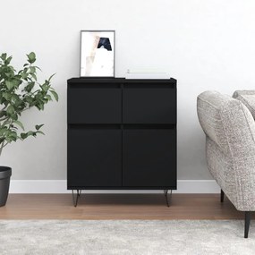 Credenza Nero 60x35x70 Cm İn Legno Multistrato /