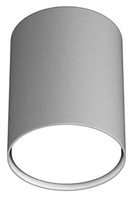 Plafoniera Moderna Cilindrica Shape Metallo Grigio 1 Luce Gx53 10Cm