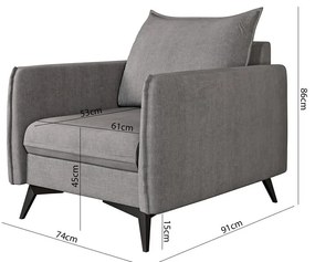 Poltrona grigia Juli Bis - Ropez