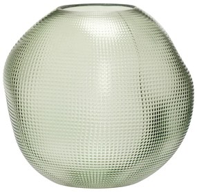 Vaso in vetro verde fatto a mano - Hübsch