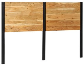 Testiera 160 Cm İn Legno Massello Di Acacia E Ferro /