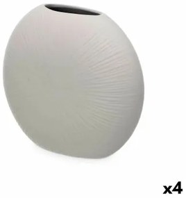 Vaso Grigio Ceramica 29 x 26 x 11 cm (4 Unità) Circolare